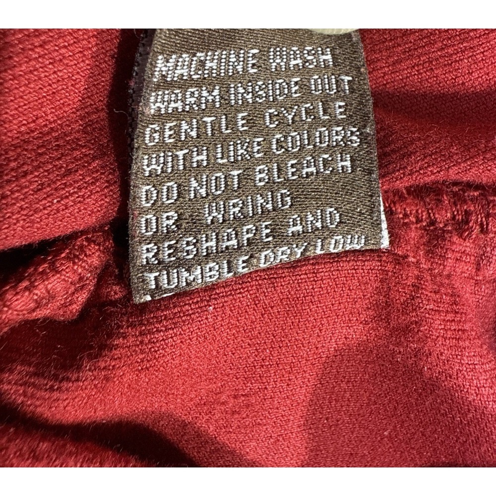 J.McLaughlin Pants Women's 10 Red Velvet Velour Straight Leg Stretch - Picture 12 of 12